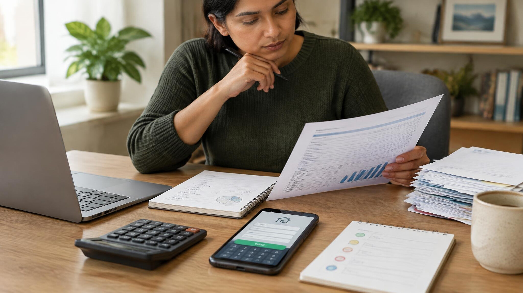 person reviewing financial documents